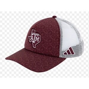ADIDAS Texas A&M 5-Panel Foam Trucker Lonestar Mesh Snapback Hat Cap Maroon OSFM